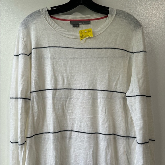 360 Sweater Women’s 100% Linen Crew Neck Sweater Sz L - Picture 2 of 7